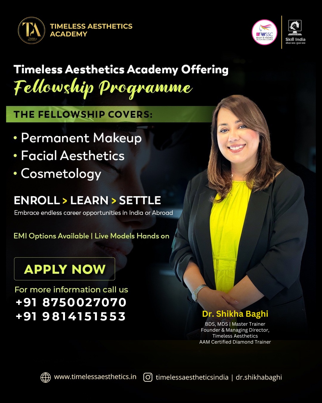 Times Aesthrtics Academy Course offers 2