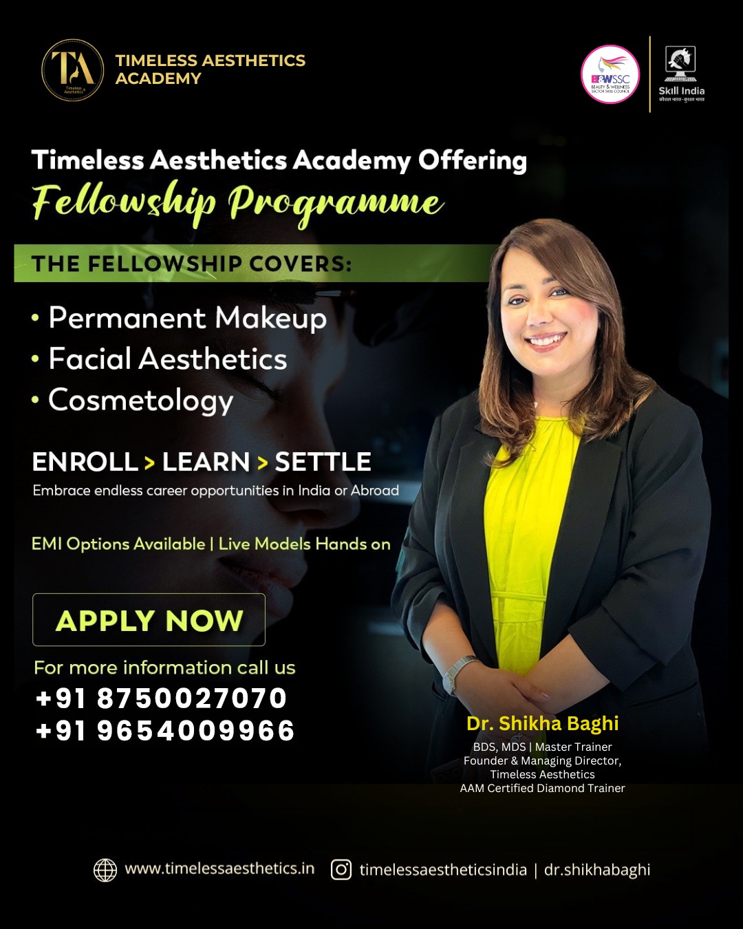 Times Aesthrtics Academy Course offers 2